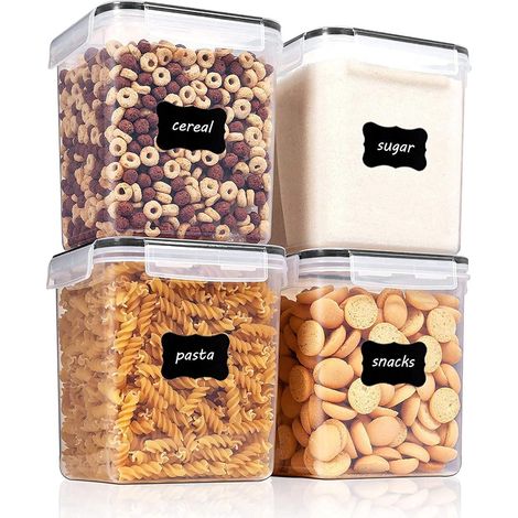 Boite Hermetique Alimentaire Cuisine, Boite Cereales, 2.5L, 4 Pack