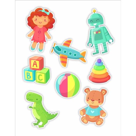 Décorations de fenêtre double face - Jouets 01 8 pièces