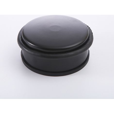 Schwarzer Türstopper aus Edelstahl  Rund mit einem Gewicht von 1 kg  ⌀ 10 cm, Höhe 4,5 cm