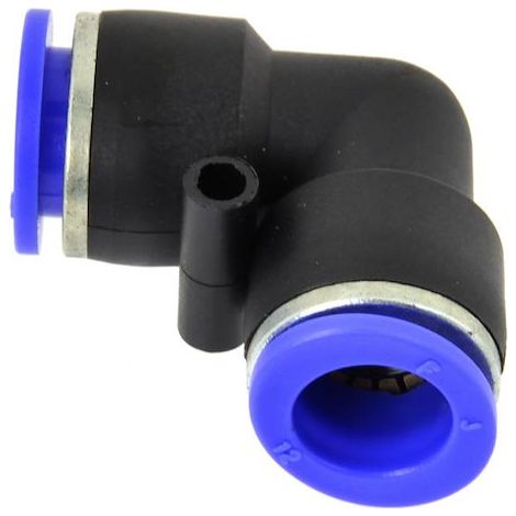 Connettore automatico per tubo flessibile PU/PE tipo L Ø 6mm (50/100/500)/ (1/2)