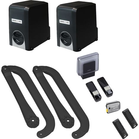 Faac – Kit de motorisation portail battant 24V – Bras articulés pour portails jusqu’à 5m – Charge maximale 350kg – 1045851 (1/2)