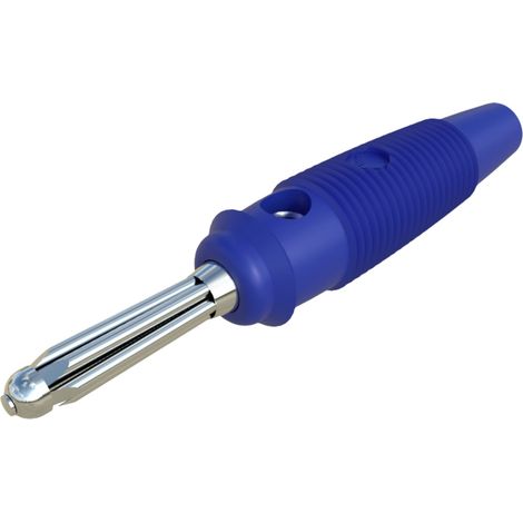 SKS Hirschmann BUELA 20 K Büschelstecker Stecker, gerade Stift-Ø: 4 mm Blau 1 St.