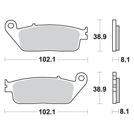 PASTILLAS DE FRENO SBS KH142 / KH226 PARA PISTA Y DEPORTE, COLOR DORADO SINTERIZADO (SUSTITUYE AL COMPUESTO RS)