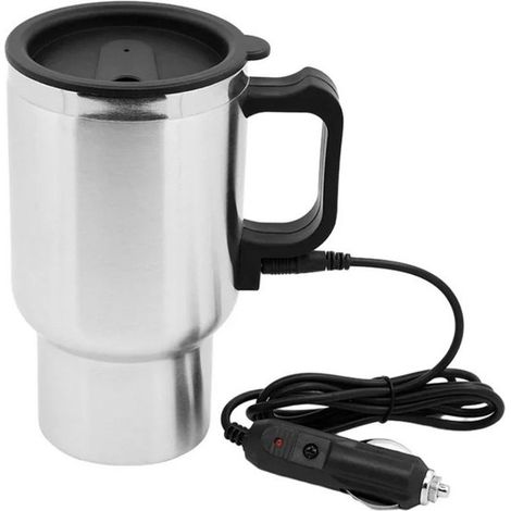 Wasserkocher fürs Auto – Wasserkocher für unterwegs – Camping-Wasserkocher 12V – Silber (1/5)