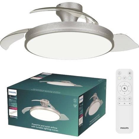 Philips LED Atlas Ventilateur de plafond 28 W avec télécommande, variable