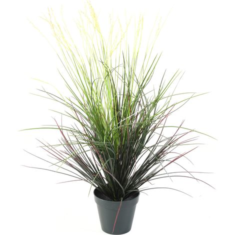 Plante artificielle haute gamme Spécial extérieur / Graminee artificielle - Dim : 80 x 50 cm -PEGANE- (1/2)