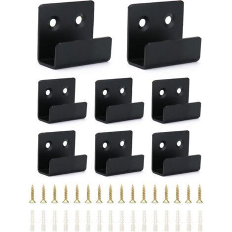 Hochwertige Wandhaken aus Edelstahl – 8er-Pack, schwarz, 16 mm Innenbreite, für Fliesen, Bilderrahmen und Spiegel