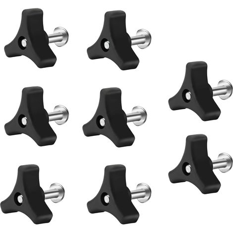 Lot de 8 Boulons, Écrous, Vis pour Poignée Tondeuse à Gazon Universelle, Fixation Triangulaire, Remplacement (1/5)