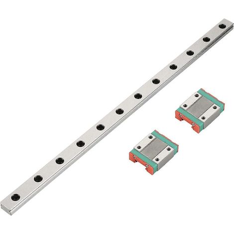rail de guidage linéaire miniature MGN12 de 300 mm de long et de 12 mm de large  2 blocs coulissants MGN12B