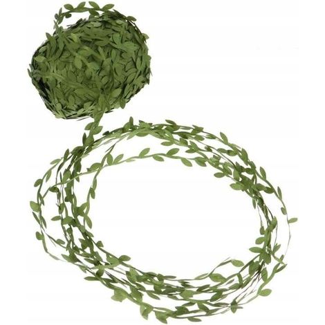 Nastro decorativo con foglie di salice, ghirlanda artificiale verde da 20 m, fai da te (1/3)