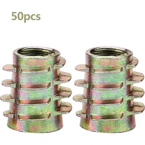 Dado esagonale filettato in lega per mobili, per inserto in legno (815 mm, 50 pezzi) (1/5)
