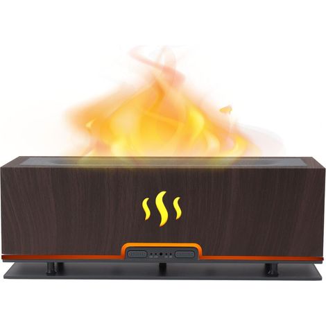 Diffuseur flamme - Huiles essentielles - Mini humidificateur - Brume froide - Grain de bois (1/5)