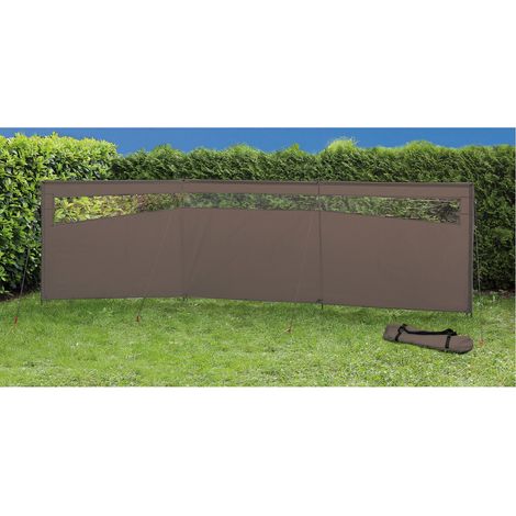 Pare-vent Windy 3 pans 140 cm – Longueur 4 m – Toile polyester – Armature acier – Sac de rangement inclus (1/3)