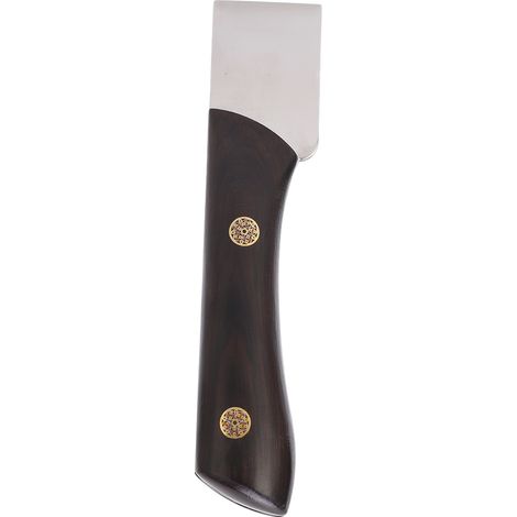 Couteau à cuir en acier rapide, manche en bois ergonomique, lame pour découpe de cuir, outil de bricolage artisanal, couteau de précision pour travail du cuir (1/5)