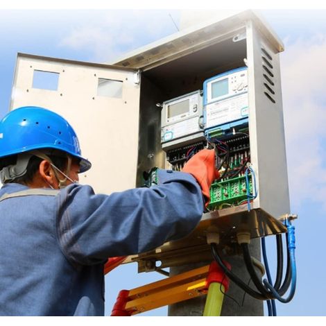 Guanti da lavoro di sicurezza, guanti da lavoro elettrici di sicurezza in gomma da 12 kV, guanti di protezione elettrica, guanti isolanti per impieghi gravosi, protezione da acidi, alcali e olio (1/4)