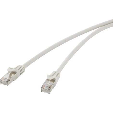 Renkforce RF-4541484 RJ45 Patchkabel CAT 5e F/UTP 0.25 m Grau mit Rastnasenschutz 1 St. (1/5)
