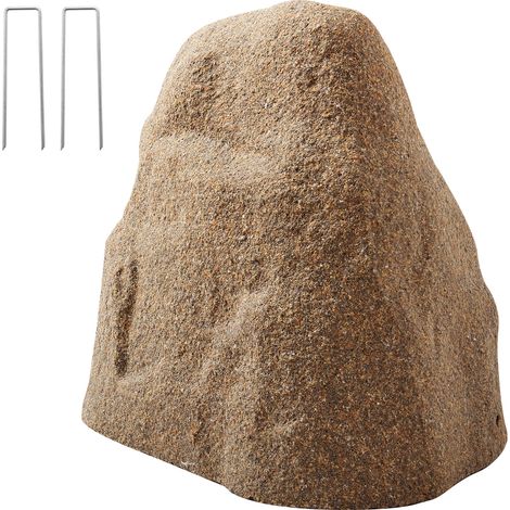 VEVOR Faux Rocher Jardin, Couverture Decorative en Roche Artificielle, Aspect Realiste, Fausse Pierre Creuse pour Cacher Pompe Puits, Decoration Jardin, Paysage Exterieur, Brun Sable, Petite Taille (1/5)