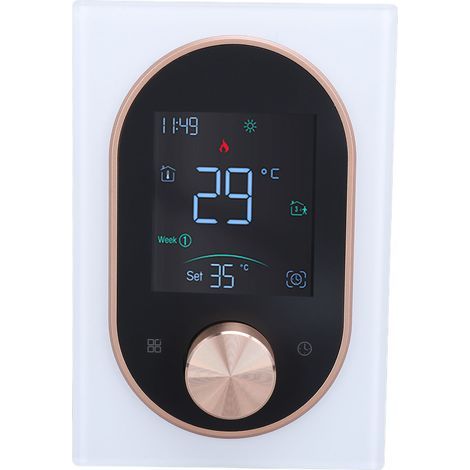 Thermostat couleur intelligent, bouton d'écran tactile Programmable, contrôleur de température AC 95-240V, blanc régulier
