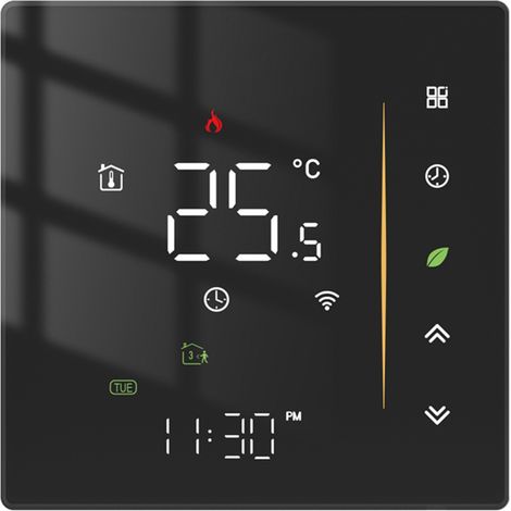 Thermostat intelligent Tuya ZigBee écran digital multifonction chauffage sol eau/électrique et chaudière eau/gaz compatible Alexa et Google Home