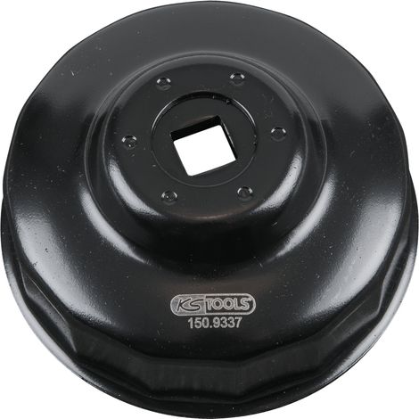 KS Tools - Cloche pour filtre à huile 3/8'', diamètre 74 mm / 15 cannelures - 150.9337 (1/4)