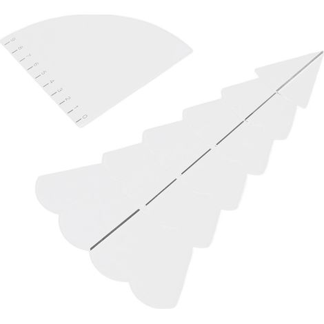Ensemble de courtepointes pour sapin de Noël fait main, en acrylique transparent, comprenant un patron de couture, une règle et des outils pour la confection de dessous de plat. (1/5)