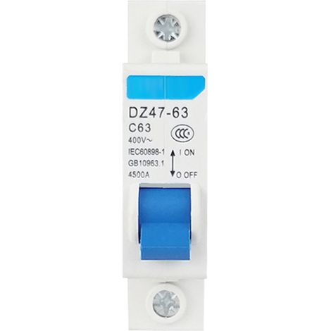 Disjoncteur différentiel miniature unipolaire 400 V pour usage domestique, montage sur rail DIN DZ47-63 (1/5)