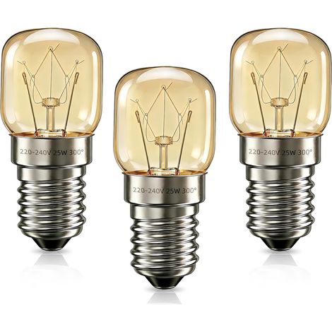 E14 Ampoule Four Dimmable Résistante à 300 Degré Blanc Chaud 2700K T22 E14 Petite vis Edison Ampoule four pour Four Micro ondes Lampe à Sel 3 les 24