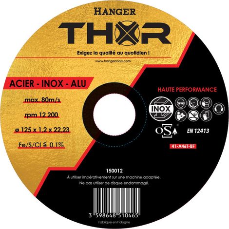 Disco de corte THOR 125x1,2 mm