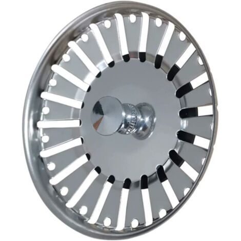 Bouchon d'évier de cuisine en acier inoxydable Crépine d'évier de cuisine universelle 84 mm Crépine de cuisine Grille d'évier en acier inoxydable