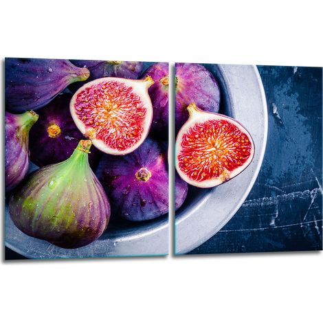 2 plaques de protection en verre pour cuisinière 40x52 fruits (1/5)