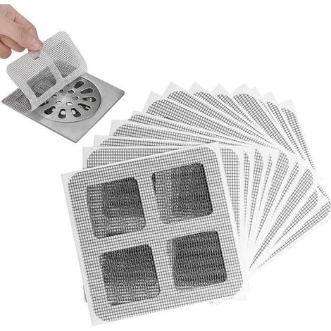 Adhesivos desechables para desagüe de ducha, nuevos adhesivos desechables de malla para desagüe de ducha 2024, atrapacabellos para baño, lavadero, bañera, cocina (10,2 cm, paquete de 30) (1/5)