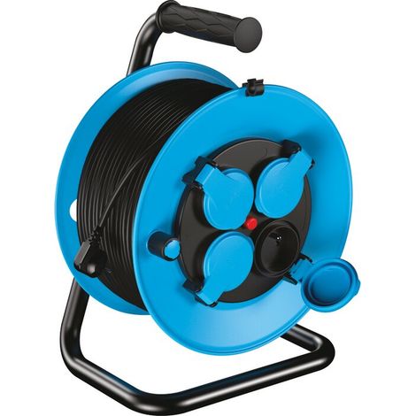 Enrouleur Pro 40m Ip44 Robuste, étanche Ip44, Câble H07rnf 3g1.5 - Dhome