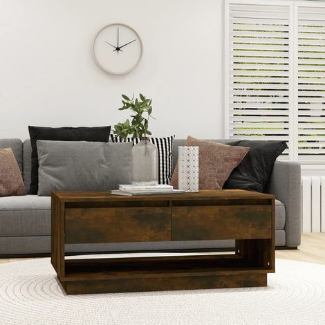 Couchtisch Räuchereiche 102,5x55x44 cm Holzwerkstoff