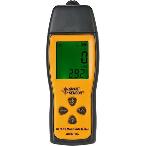 Serbia – Détecteur de gaz CO électrochimique – Alarme sonore et lumineuse – Plage de mesure 0-1000 ppm – Installation facile dans espaces confinés - AS8700A (1/5)