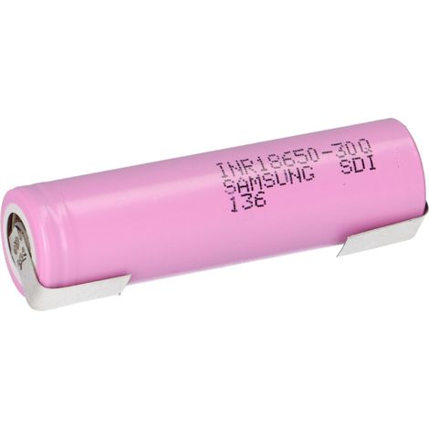 Samsung INR 18650 30Q Akku 3,7V Li-Ion 3000 mAh 15A mit U Lötfahne (1/5)