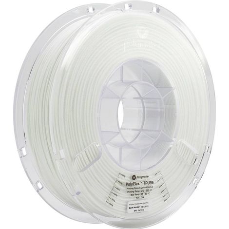 Polymaker PD01002 PolyFlex TPU-95A Filament TPU flexible 1.75 mm 750 g blanc 1 pc(s) X256002 (1/5)