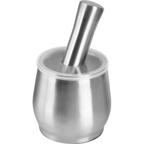 Mortier et pilon en acier inoxydable, bol broyeur pour ail, céréales, concassage, mélange et broyage (1/5)