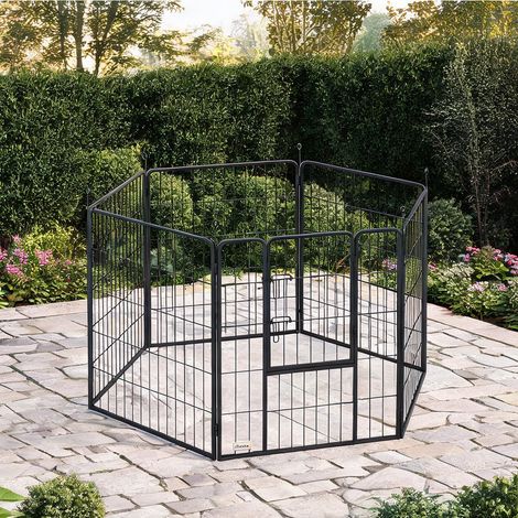 Barrière pour chien pliable en acier 80 x 0,3 x 100 cm (1/5)