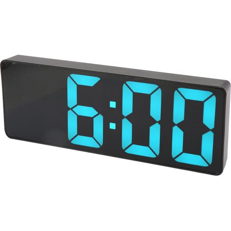 Réveil LED pour chambre à coucher avec miroir à grands caractères et horloge LED multifonctionnelle (1/5)