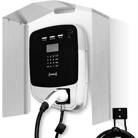 Wallbox di protezione dalle intemperie 45 x 40 x 20 cm in acciaio inox, compresi gli accessori della stazione di ricarica (1/5)