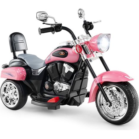 Moto elettrica per bambini 6v rosa luci e suoni regolabili 235369297 (1/5)