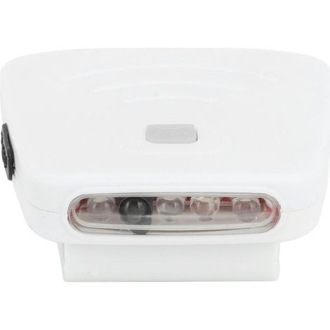 Wiederaufladbare und wasserdichte LED-Stirnlampe mit Kappenclip, Bewegungsmelder, ideal zum Angeln, Campen und Wandern (weiß). (1/4)