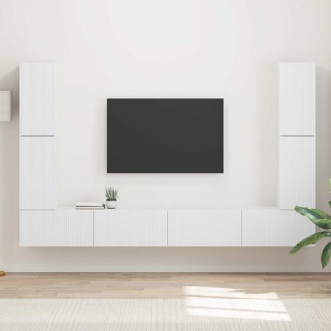 TV-Schrankset 8 pcs Weiß Holzwerkstoff