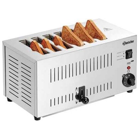 Grille-pain TS60 Bartscher – 6 Fentes, Inox, Minuterie, 2,5 kW, 220 V - MONO (1/2)