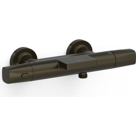 Mitigeur bain-douche thermostatique mural Over‑wall Noir Bronze - TRES 19017414KMB (1/2)