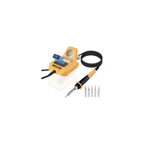 Fer à Souder Sans Fil Pour Batterie Dewalt 18V/20V, Chauffage Rapide, Station de Soudage LCD Numérique électrique, Fer à Souder Réglable Portable Pour Bricolage, réparation d'appareils
