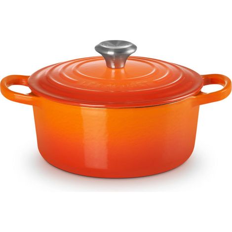 Le Creuset 21177180902430 Signature Cocotte Rotonda 1,8 L in Ghisa Smaltata colore Arancione
