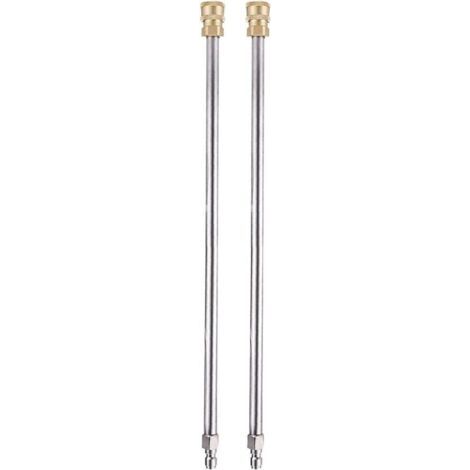 CSPARKV Lot de 2 extensions de lance pour nettoyeur haute pression, 34 cm, 4000 psi, pistolet pulvérisateur avec connexion rapide 1/4 pour nettoyeur haute pression, machine de nettoyage (1/4)
