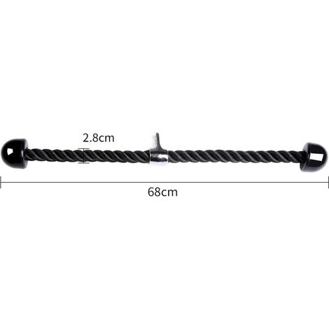 Corde à triceps, exercices abdominaux intensifs, tirage vertical à la poulie, exercices latéraux pour les biceps, musculation, fitness, bodybuilding, salle de sport, corde de traction (1/5)