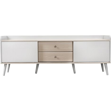 mobile tv 160 cm con cassetti doghe bianche OKMYHOME (1/5)